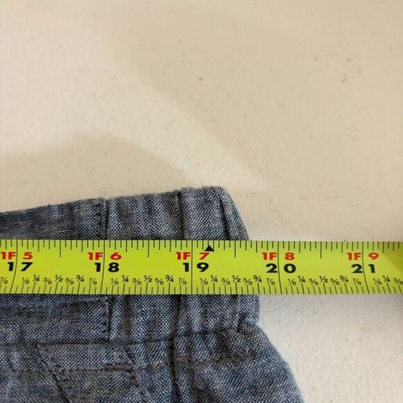 Talbots Shorts Women's 16 Blue Casual Drawstring Linen Blend 7" Inseam - Picture 7 of 9